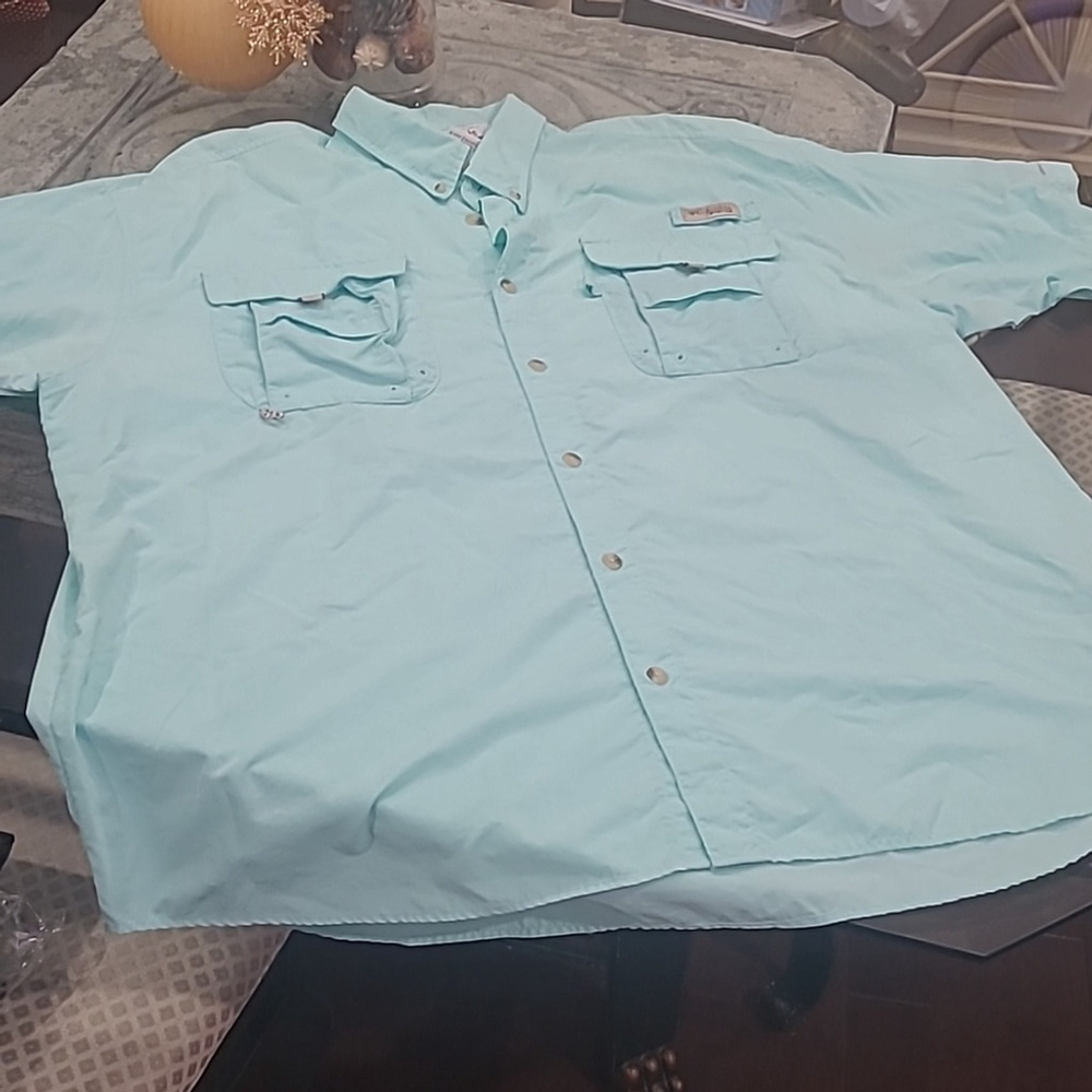 COLUMBIA Men's PFG Drift Guide™ Woven Short Sleeve Shirt xl oversized - Picture 2 of 8